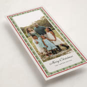 "Blockprint" - Tall Holiday Cards in Sage by Lottie Aldarwish - Detail