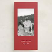 "typed" - Tall Holiday Cards in Cardinal by Kristen Knechtel - Front
