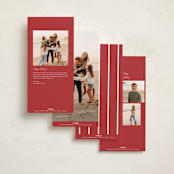 "typed" - Tall Holiday Cards in Cardinal by Kristen Knechtel - Back of Card Options