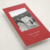 "typed" - Tall Holiday Cards in Cardinal by Kristen Knechtel - Detail