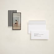 "Archival Border" - Tall Holiday Cards in Coal by Jackie Crawford - Assembled