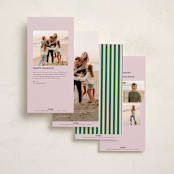 "prep" - Tall Holiday Cards in Petal by Annie Shapiro - Back of Card Options