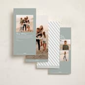 "sentimental" - Tall Holiday Cards in Mint by Sara Hicks Malone - Back of Card Options