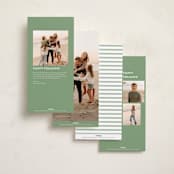 "blissful" - Tall Holiday Cards in Moss by Annie Shapiro - Back of Card Options
