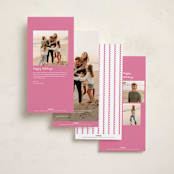 "Ribbon & Ruffles" - Tall Holiday Cards in Peppermint by Cass Loh - Back of Card Options