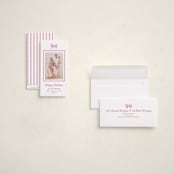 "Ribbon & Ruffles" - Tall Holiday Cards in Peppermint by Cass Loh - Assembled