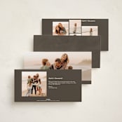 "Minimal Frame" - Tall Holiday Cards in Pinecone by Ekko Studio - Back of Card Options
