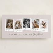 "Merriest Momements" - Tall Holiday Cards in Linen by Meggy Masters - Front