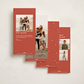 "dainty dots" - Tall Holiday Cards in Berry by Ellen Schlegelmilch - Back of Card Options