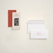 "dainty dots" - Tall Holiday Cards in Berry by Ellen Schlegelmilch - Assembled