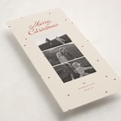 "dainty dots" - Tall Holiday Cards in Berry by Ellen Schlegelmilch - Detail