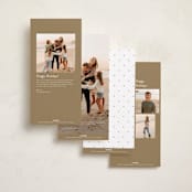 "Merry Five" - Tall Holiday Cards in Snow by Angela Garrick - Back of Card Options