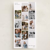 "photo stripes" - Tall Holiday Cards in Snow by Sumak Studio - Front