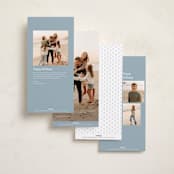 "photo stripes" - Tall Holiday Cards in Snow by Sumak Studio - Back of Card Options