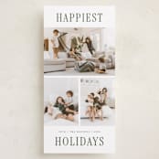 "Stacked Trio" - Tall Holiday Cards in Wreath by Michelle Taylor - Front