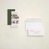 "Stacked Trio" - Tall Holiday Cards in Wreath by Michelle Taylor - Assembled