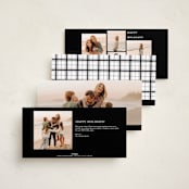 "Christmas Collection" - Tall Holiday Cards in Coal by Pixel and Hank - Back of Card Options