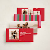 "Inner Joy" - Tall Holiday Cards in Ruby by Lauren Chism - Back of Card Options