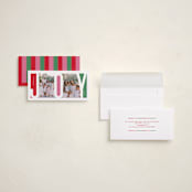 "Inner Joy" - Tall Holiday Cards in Ruby by Lauren Chism - Assembled