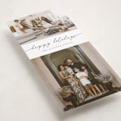 "Flow" - Tall Holiday Cards in Coal by Pixel and Hank - Detail