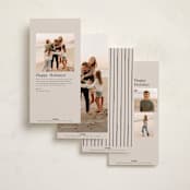 "Photo Booth Holiday" - Tall Holiday Cards in Sand by Chelsea Petaja - Back of Card Options