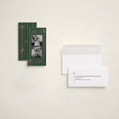 "Wrapped Bows" - Tall Holiday Cards in Wreath by Kristin Oliversen - Assembled