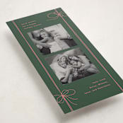 "Wrapped Bows" - Tall Holiday Cards in Wreath by Kristin Oliversen - Detail