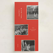 "trio stack" - Tall Holiday Cards in Berry by Ellen Schlegelmilch - Front