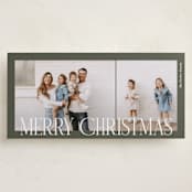 "Classic & Modern" - Tall Holiday Cards in Pine by Brianne Larsen - Front