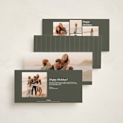 "Classic & Modern" - Tall Holiday Cards in Pine by Brianne Larsen - Back of Card Options