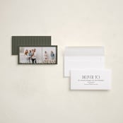 "Classic & Modern" - Tall Holiday Cards in Pine by Brianne Larsen - Assembled