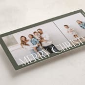 "Classic & Modern" - Tall Holiday Cards in Pine by Brianne Larsen - Detail
