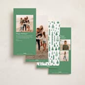 "Stacked Photo Strip" - Tall Holiday Cards in Tuxedo by Alethea and Ruth - Back of Card Options