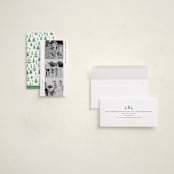 "Stacked Photo Strip" - Tall Holiday Cards in Tuxedo by Alethea and Ruth - Assembled