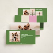"Squared" - Tall Holiday Cards in Mistletoe by Morgan Kendall - Back of Card Options