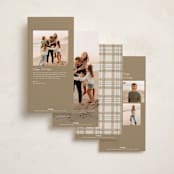 "Holiday Film" - Tall Holiday Cards in Snow by Robert and Stella - Back of Card Options