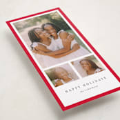 "Essex" - Tall Holiday Cards in Poinsettia by Amy Kross - Detail