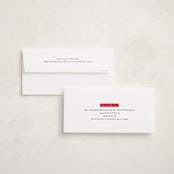 "Essex" - Tall Holiday Cards in Poinsettia by Amy Kross - FREE Recipient Addressing