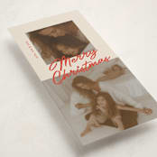 "Duetto" - Tall Holiday Cards in Marshmallow by Pati Cascino - Detail