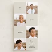 "Tall Squares" - Tall Holiday Cards in Vanilla by Kelly Watkins - Front