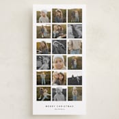 "Tall Snap Shots" - Tall Holiday Cards in Snowflake by Danie Romrell - Front