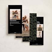 "Tall Snap Shots" - Tall Holiday Cards in Snowflake by Danie Romrell - Back of Card Options