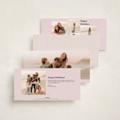 "Lulu" - Tall Holiday Cards in Ballet Slipper by Megan Davis - Back of Card Options