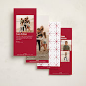 "Together" - Tall Holiday Cards in Berry by Inkblot Design - Back of Card Options