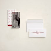 "Together" - Tall Holiday Cards in Berry by Inkblot Design - Assembled