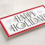 "Festive Foliage" - Tall Holiday Cards in Holly by Erin L. Wilson - Detail