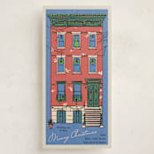 "Vintage Brownstone" - Tall Holiday Cards in Brick by Becky Nimoy - Front