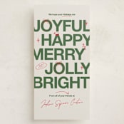 "Holiday scribbles" - Tall Holiday Cards in Pine by Owl and Toad - Front