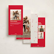 "Holiday scribbles" - Tall Holiday Cards in Pine by Owl and Toad - Back of Card Options