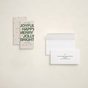 "Holiday scribbles" - Tall Holiday Cards in Pine by Owl and Toad - Assembled